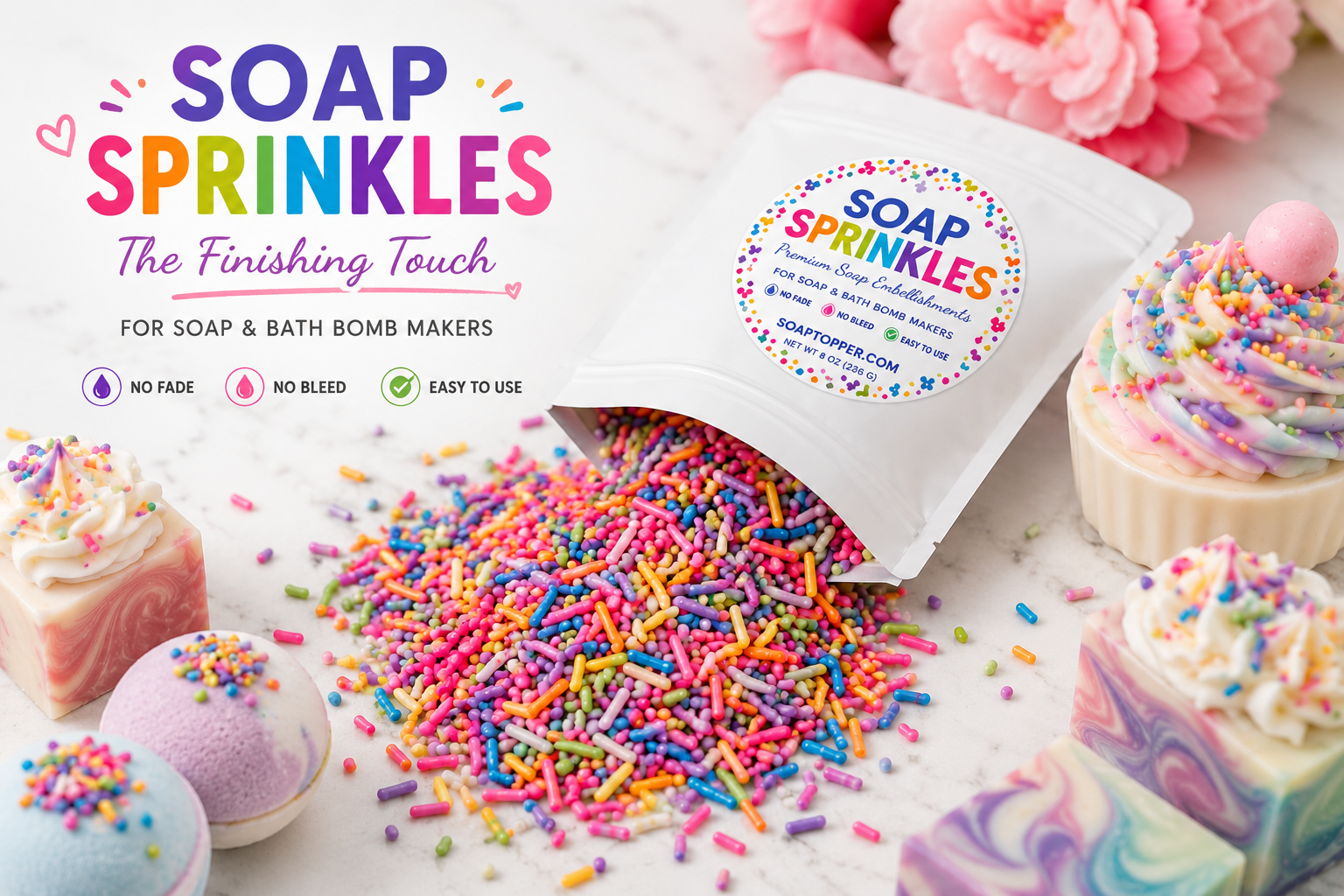 How to Use Soap Sprinkles in Melt and Pour & Cold-Process Soap