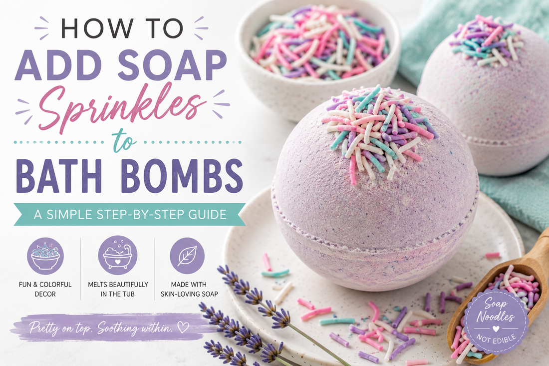 How to Decorate Bath Bombs with Soap Sprinkles